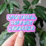 Emotional Support Coworker Vinyl Sticker