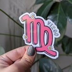 Virgo sticker for kindle, astrology stickers for water bottle, zodiac sign sticker, horoscope, witchy gifts for her, metaphysical gifts