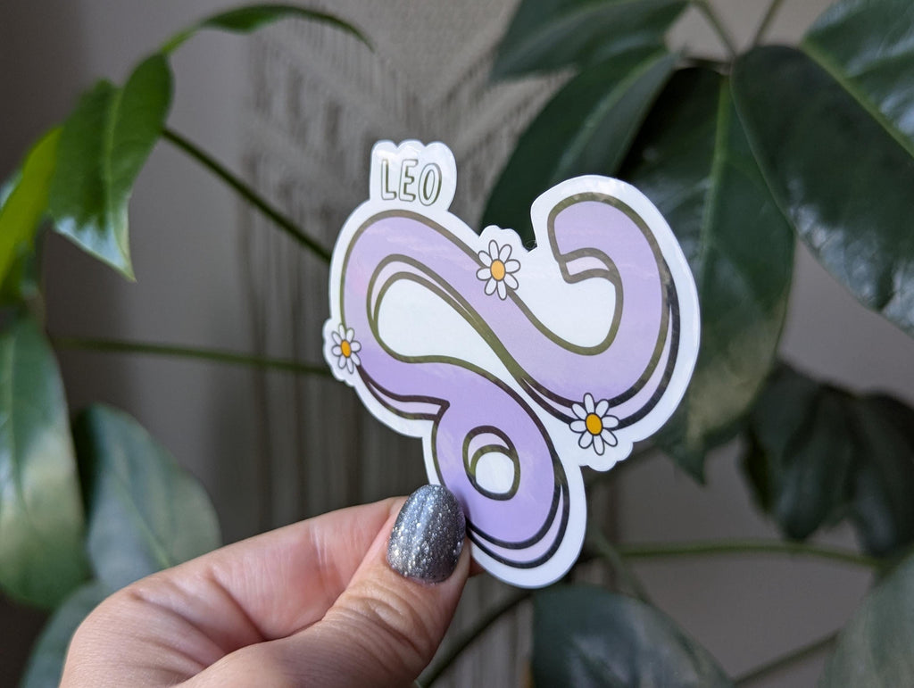 Leo sticker for kindle, astrology stickers for water bottle, zodiac sign sticker, horoscope, witchy gifts for her, metaphysical gifts