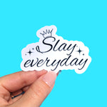 Slay sticker, empowerment stickers for women, motivational quotes stickers for hard hats, strong women gifts, inspirational quotes stickers