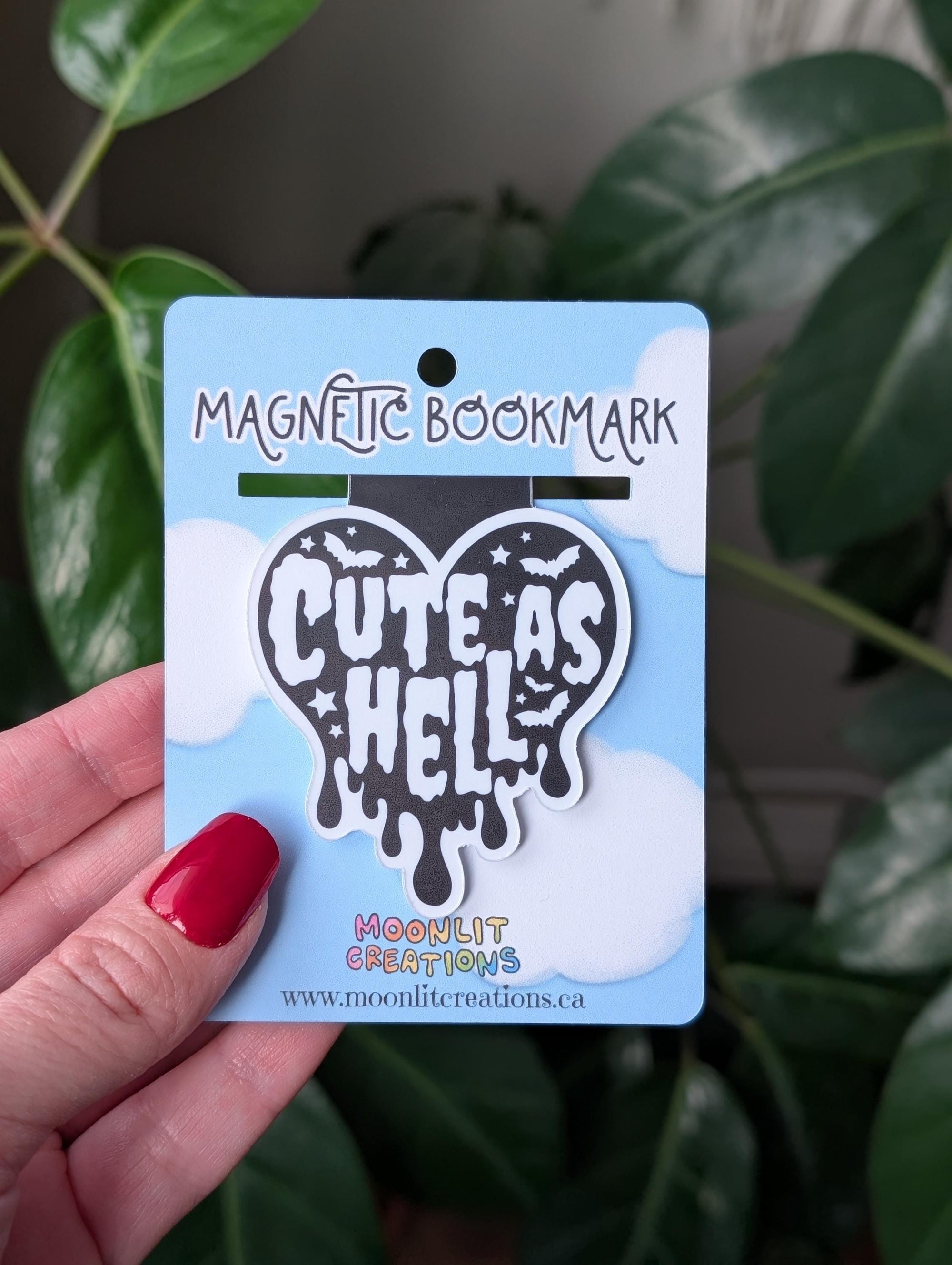 Cute as Hell Magnetic Bookmarks Bookish Goth Gift