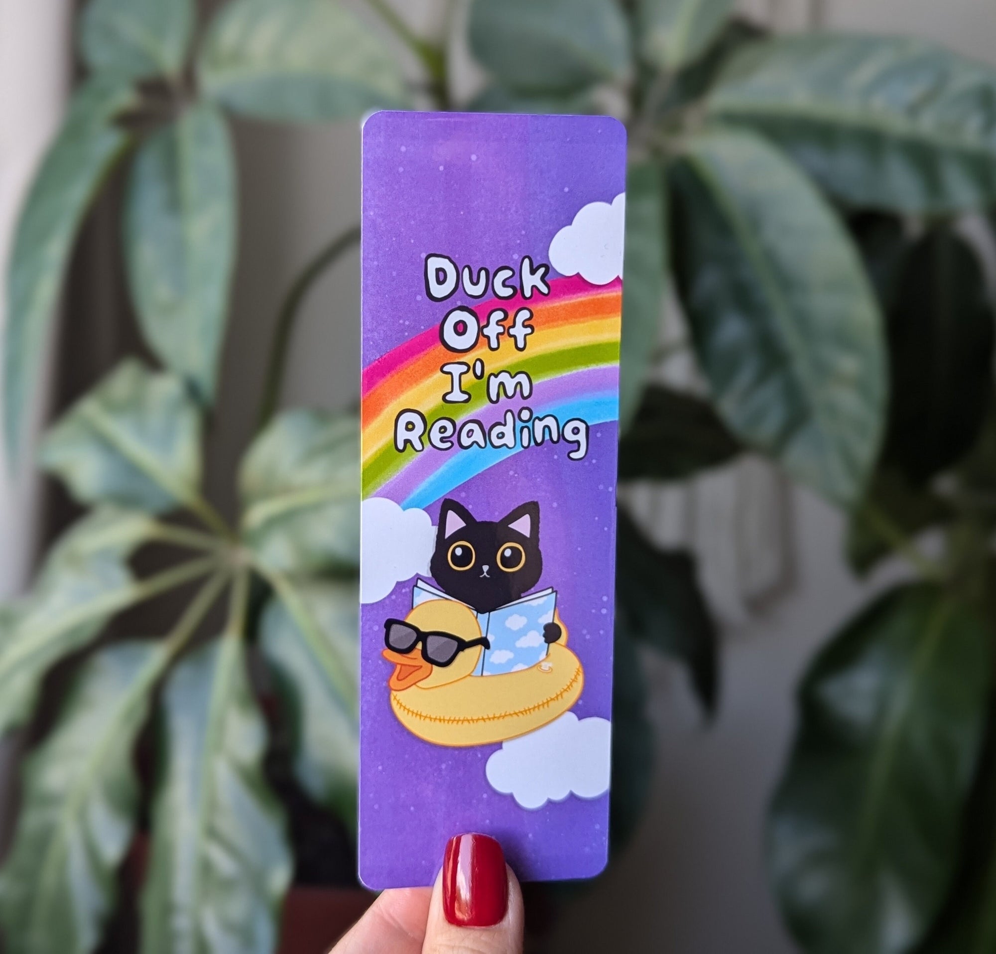 Duck off in reading bookmark, bookish bookmark funny, book gift for book lovers, duck bookmark, snarky bookmark for women, booktok merch for