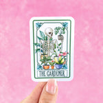The gardener sticker, tarot card sticker, water bottle sticker, gift for gardener, plant lover gift, laptop stickers, outdoor garden art
