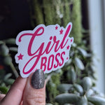 Girl boss sticker for planner, boss babe, business woman, gift for business owner, entrepreneur gift for women, pink girly stickers for her