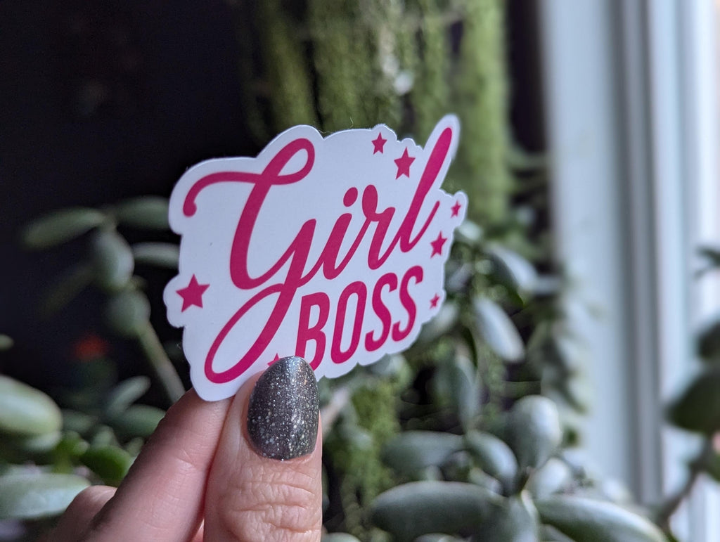 Girl boss sticker for planner, boss babe, business woman, gift for business owner, entrepreneur gift for women, pink girly stickers for her