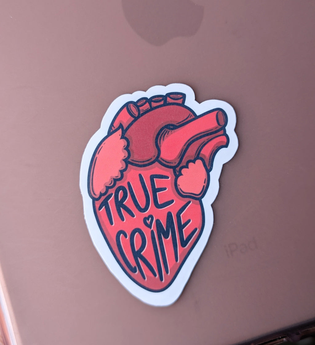 True crime stickers for kindle, bookish merch, dark stickers for phone case, true crime gifts for book lovers, best friend gift for women