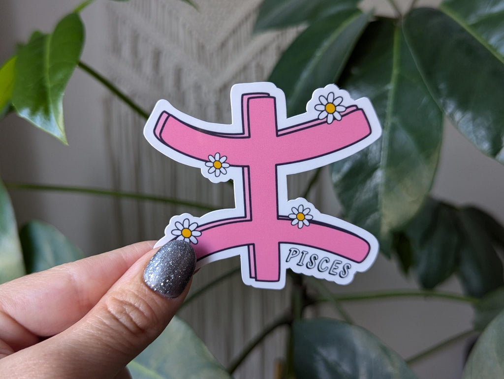 Pisces sticker for kindle, astrology stickers for water bottle, zodiac sign sticker, horoscope, witchy gifts for her, metaphysical gifts