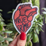 True crime stickers for kindle, bookish merch, dark stickers for phone case, true crime gifts for book lovers, best friend gift for women