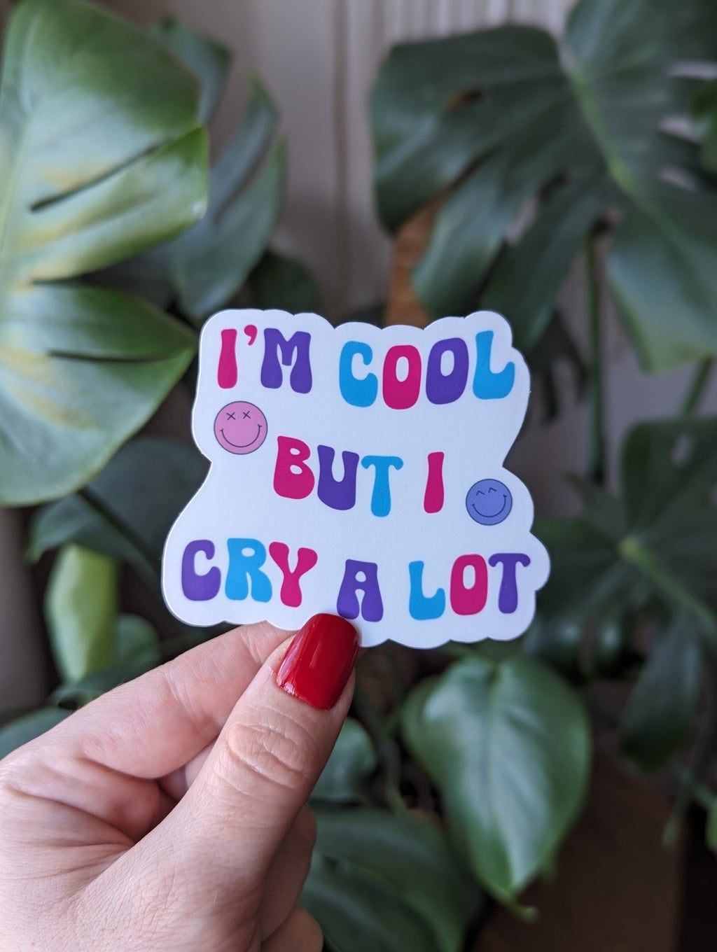 I'm Cool But I Cry A Lot Vinyl Sticker