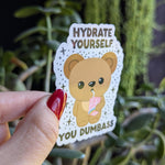 Hydrate sticker for water bottle, bad word stickers for tumblers, sassy stickers for hydroflask funny, trendy juice box stickers for women