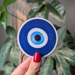 Evil eye sticker for kindle, protection sticker for water bottle, friendship gifts for best friend, Greek evil eye, good luck stickers for