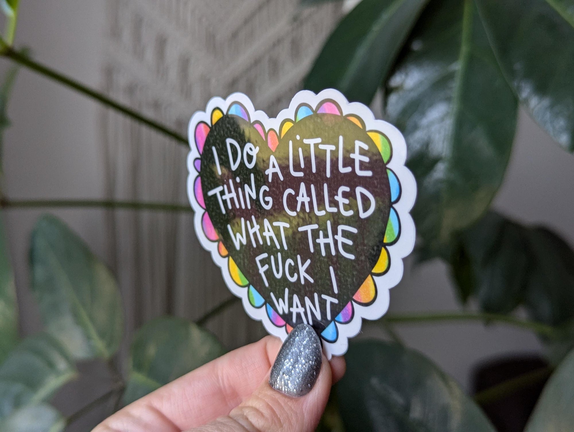 I do what I want sticker, independent woman, sassy stickers for water bottle, black heart sticker for laptop aesthetic, swearing gifts for
