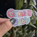 Crafty babe, cute sticker for laptop, small gift for crafter, retro stickers for small business, aesthetic stickers for water bottle, trendy