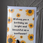 Sunflower Birthday Card