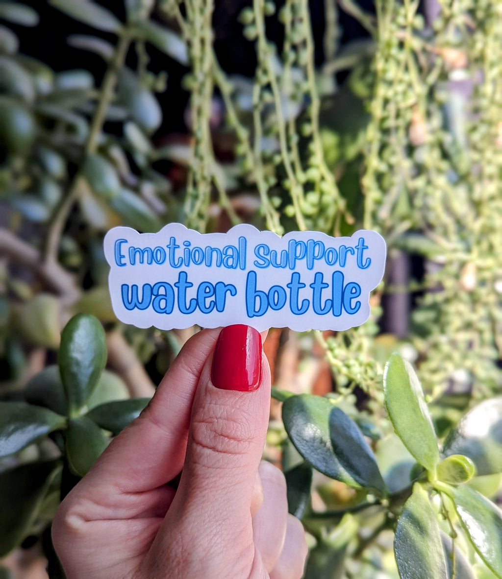 Emotional Support Water Bottle Vinyl Sticker