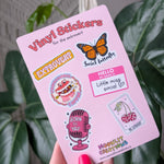 Vinyl sticker sheet for extroverts, fun stickers for social butterflies, gap filler stickers sheet, extrovert stickers for laptop gift