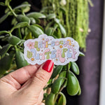 Anti-social butterfly, introvert stickers for hydroflask funny, retro flower stickers for water bottle, tumbler accessories, sticker gift