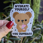 Hydrate sticker for water bottle, bad word stickers for tumblers, sassy stickers for hydroflask funny, trendy juice box stickers for women