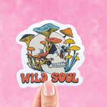 Hippie stickers for tumblers, mushroom lover gift for women, trippy stickers for phone case, skull stickers for laptop, nature lover gift