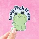Cute frog stickers for hydroflask, sarcastic stickers for laptop, snarky stickers for phone case, funny stickers adult, sassy gifts for her