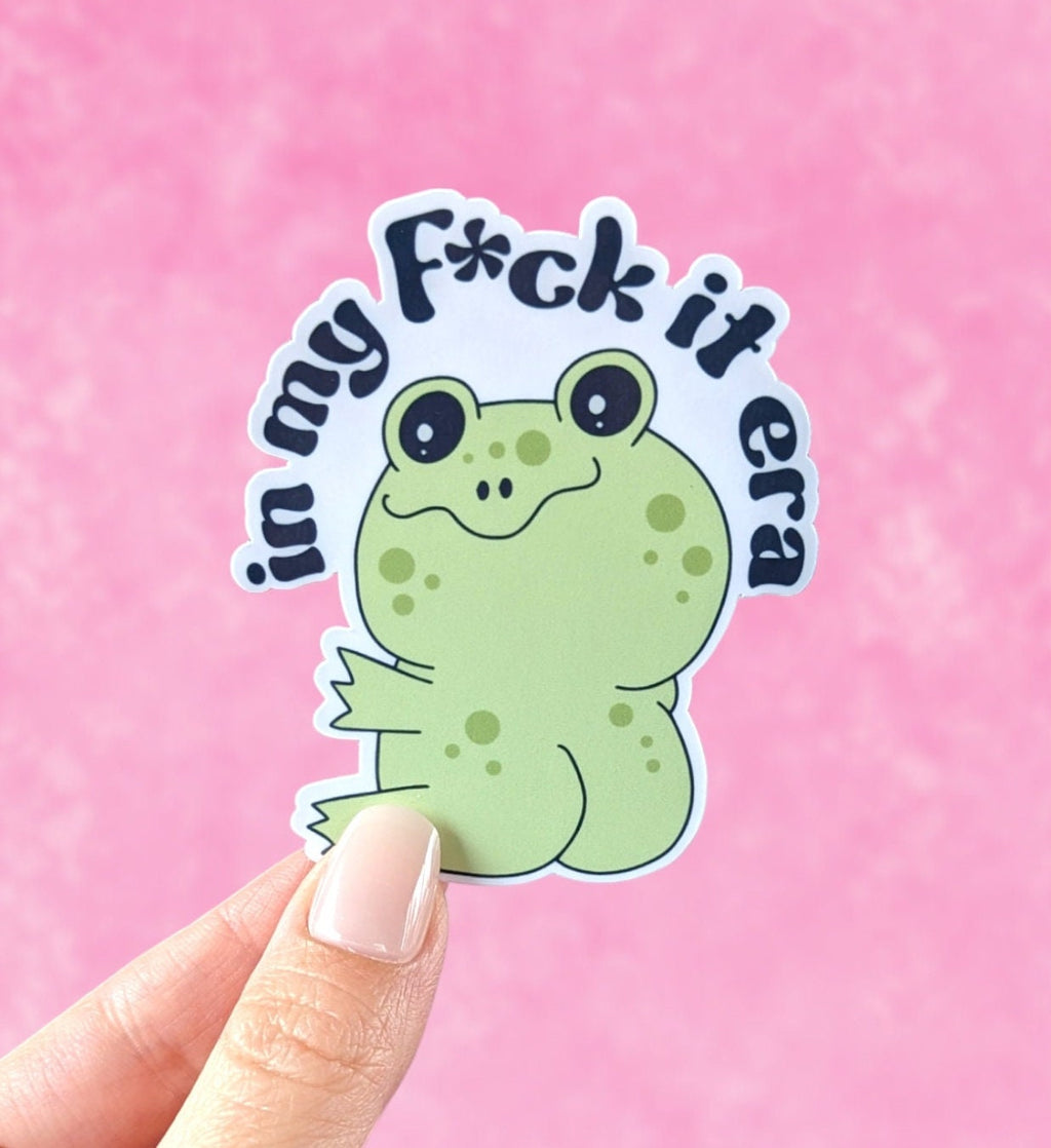 Cute frog stickers for hydroflask, sarcastic stickers for laptop, snarky stickers for phone case, funny stickers adult, sassy gifts for her