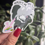 Funny Skunk Weed Sticker, Wasn't Me This Time, Stoner Humor Stickers, 420 Skunk Sticker, Cannabis Gift