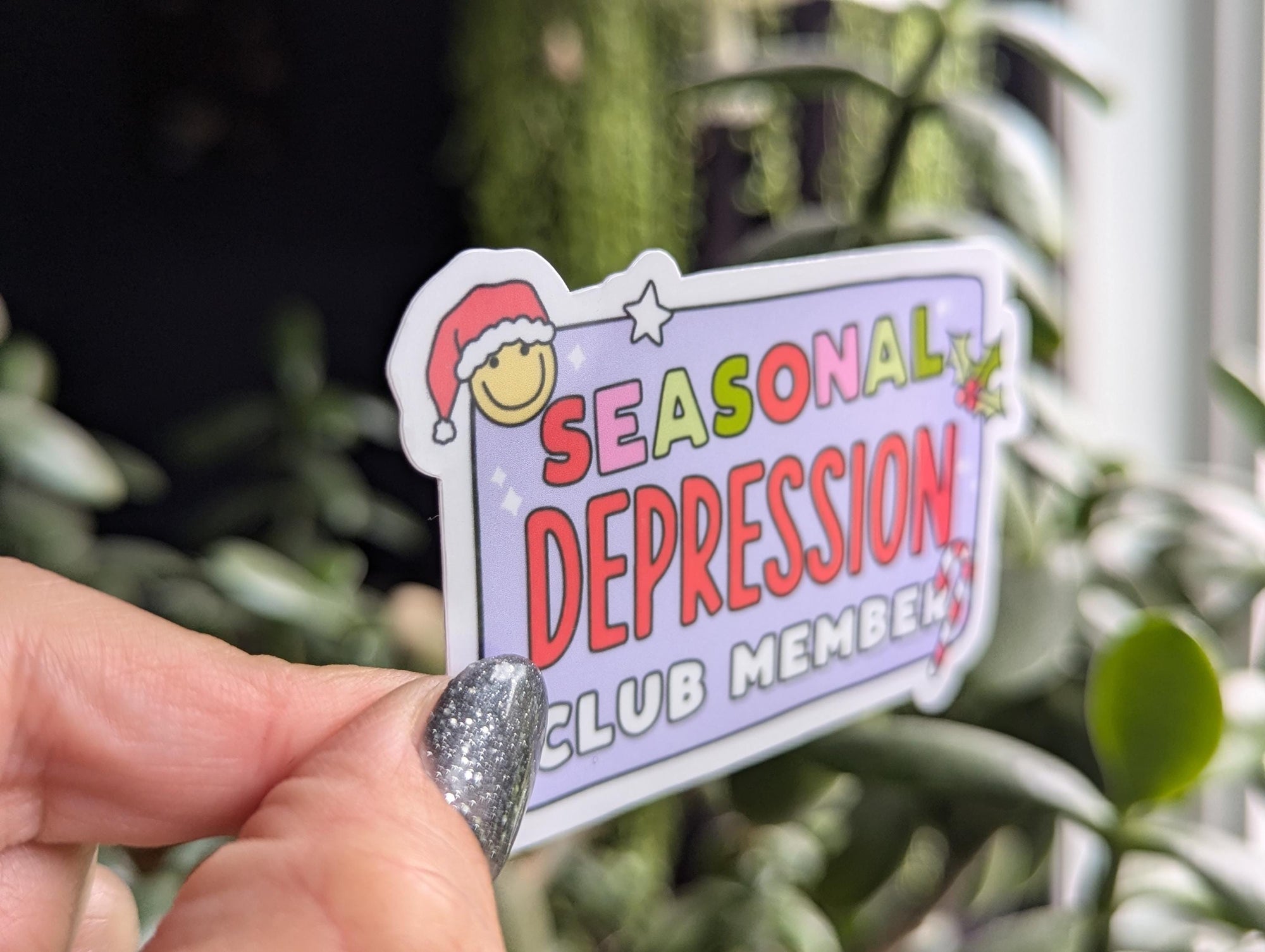 Seasonal Depression Club Members Vinyl Sticker