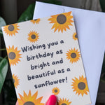 Sunflower Birthday Card