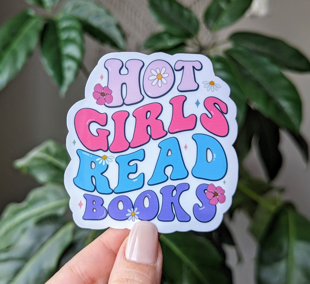 Hot girls read books sticker for Kindle, bookish stickers for phone, book gifts for book lovers, smut reader gifts for women, book club