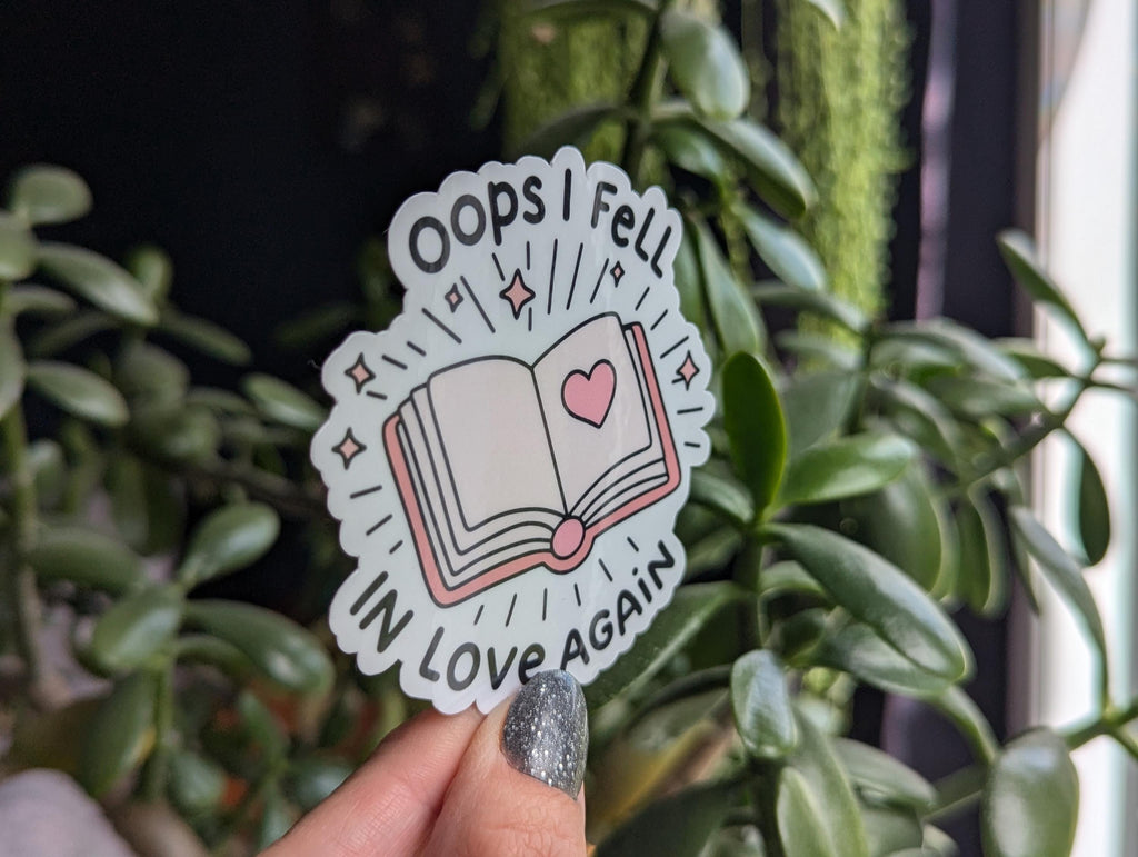 Opps I fell in love again, funny bookish stickers for kobo, book lovers gifts for women, smut reader gift, book boyfriend stickers for her