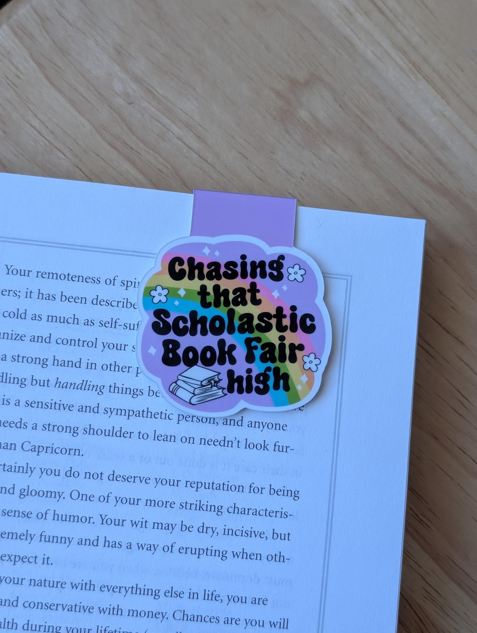 Chasing That Scholastic Book Fair High Nostalgic Magnetic Bookmark