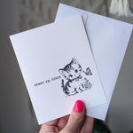 Cheer Up Bitch Card, Funny Encouragement Card, Cute Cat Greeting Card, Snarky Mental Health Card, Card for Best Friend