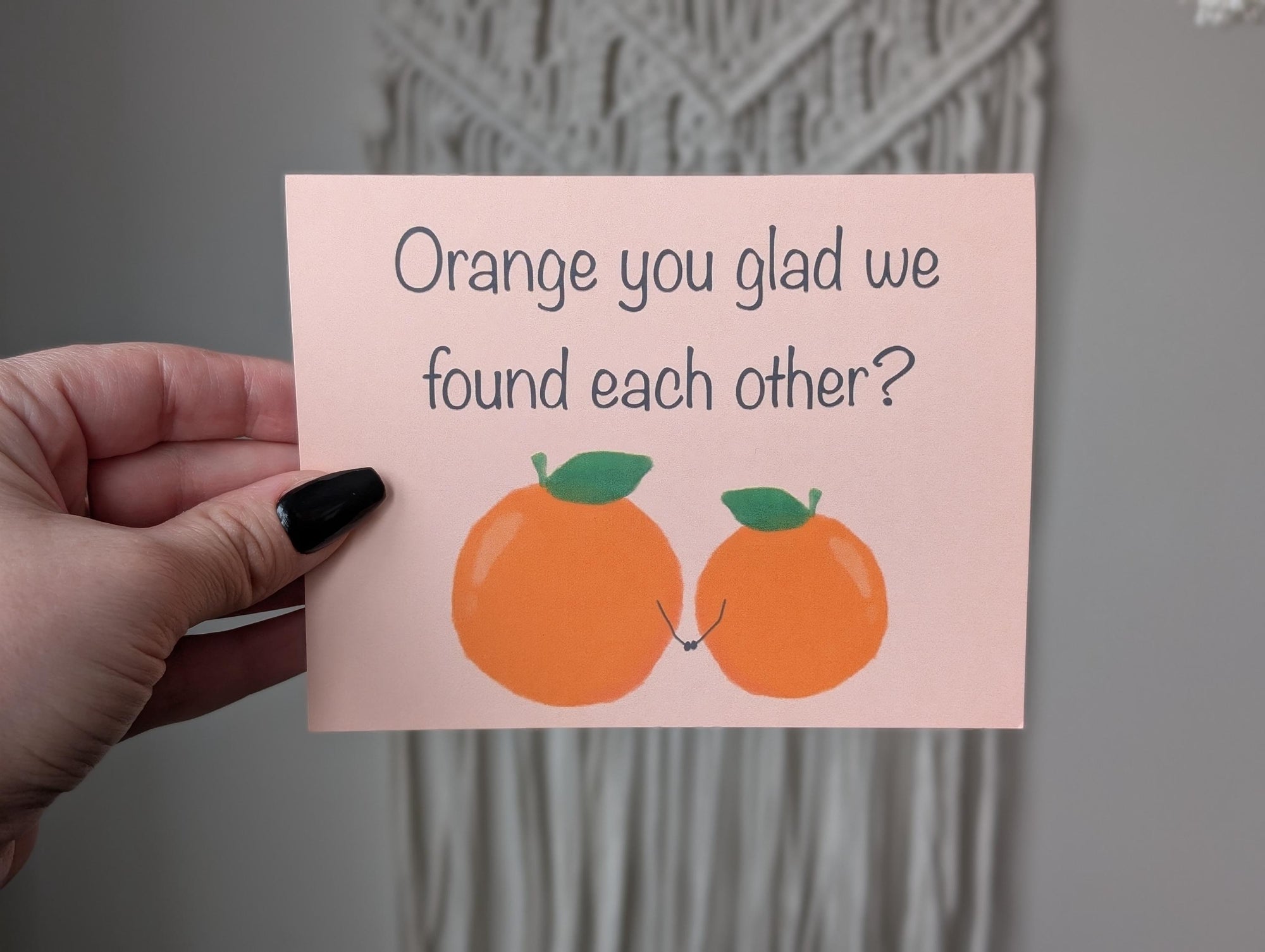 Orange You Glad We Found Each Other, Cute Pun Greeting Card, Funny Anniversary Card, Boyfriend Card, Girlfriend Card, Cute Couple Card