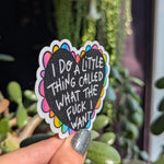 I do what I want sticker, independent woman, sassy stickers for water bottle, black heart sticker for laptop aesthetic, swearing gifts for