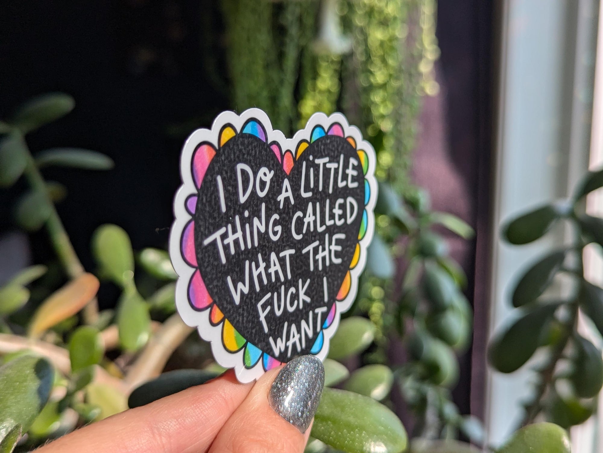 I do what I want sticker, independent woman, sassy stickers for water bottle, black heart sticker for laptop aesthetic, swearing gifts for