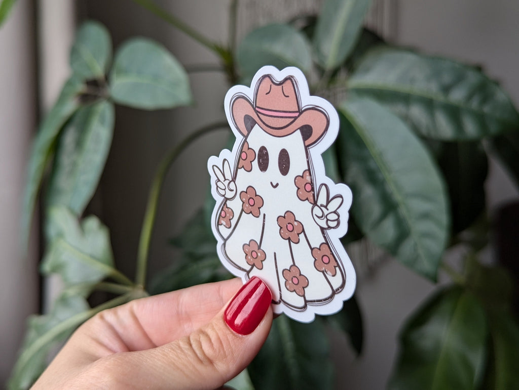 Ghost stickers for water bottle, spooky stickers for Halloween, fall themed gifts for students, Halloween gift for best friend, fall sticker