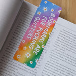 Bookmarks Are for F*cking Quitters, Funny Bookmark, Rainbow Aesthetic, Sarcastic Bookish Gift, Reader Gift, Book Lover Gift, Dark Humor
