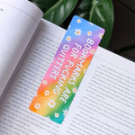 Bookmarks Are for F*cking Quitters, Funny Bookmark, Rainbow Aesthetic, Sarcastic Bookish Gift, Reader Gift, Book Lover Gift, Dark Humor