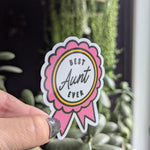 Best aunt ever sticker, pregnancy announcement sticker, award sticker for water bottle, sister gift, best auntie gifts, favorite aunt gifts