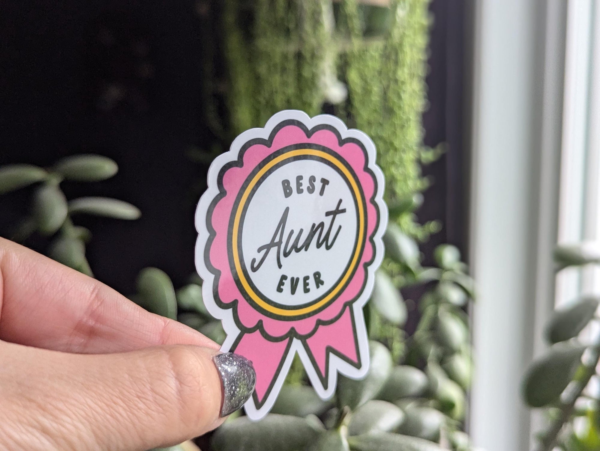 Best aunt ever sticker, pregnancy announcement sticker, award sticker for water bottle, sister gift, best auntie gifts, favorite aunt gifts