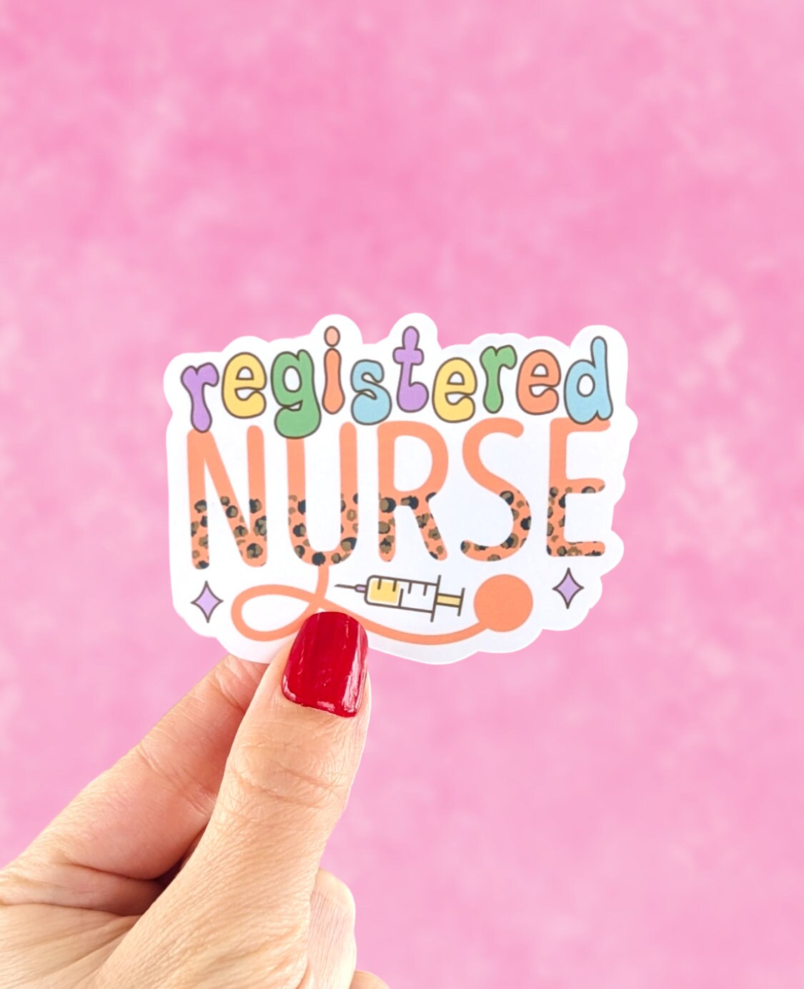 Registered nurse stickers for badge reel, nursing stickers for water bottle, nursing student gifts for graduation, healthcare stickers for