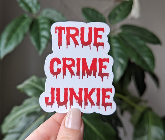 True crime junkie, crime junkie stickers for Kindle, true crime decor, booktok merch, podcast gift, book club stickers, book lover gift for
