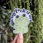 Cute frog stickers for hydroflask, sarcastic stickers for laptop, snarky stickers for phone case, funny stickers adult, sassy gifts for her