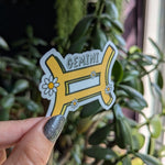 Virgo sticker for kindle, astrology stickers for water bottle, zodiac sign sticker, horoscope, witchy gifts for her, metaphysical gifts