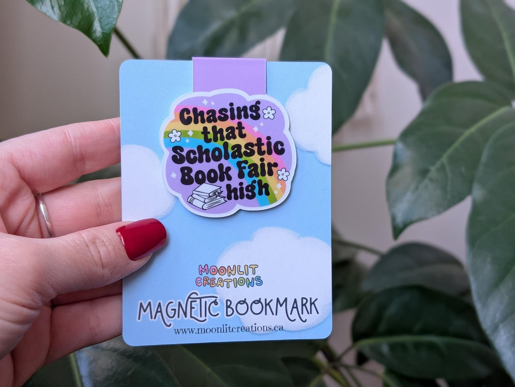 Chasing That Scholastic Book Fair High Nostalgic Magnetic Bookmark