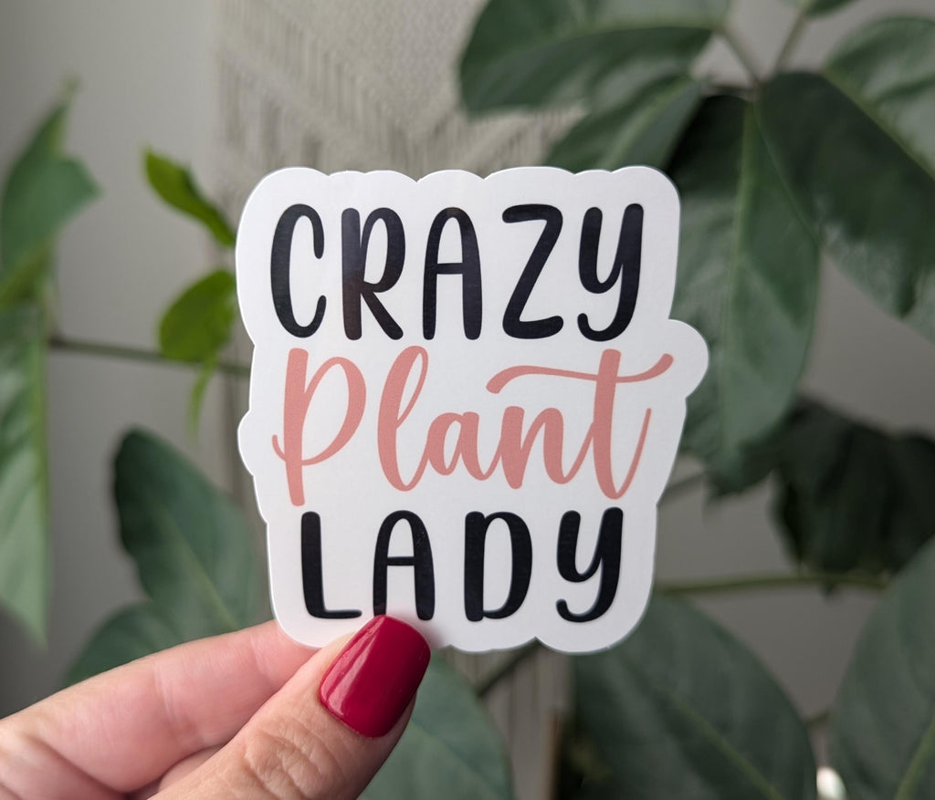 Crazy plant lady, plant mom stickers for gardeners, plant stickers for hydroflask funny, plant lover gifts for women, tumbler accessories