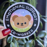 Emotional Support Coworker Vinyl Sticker