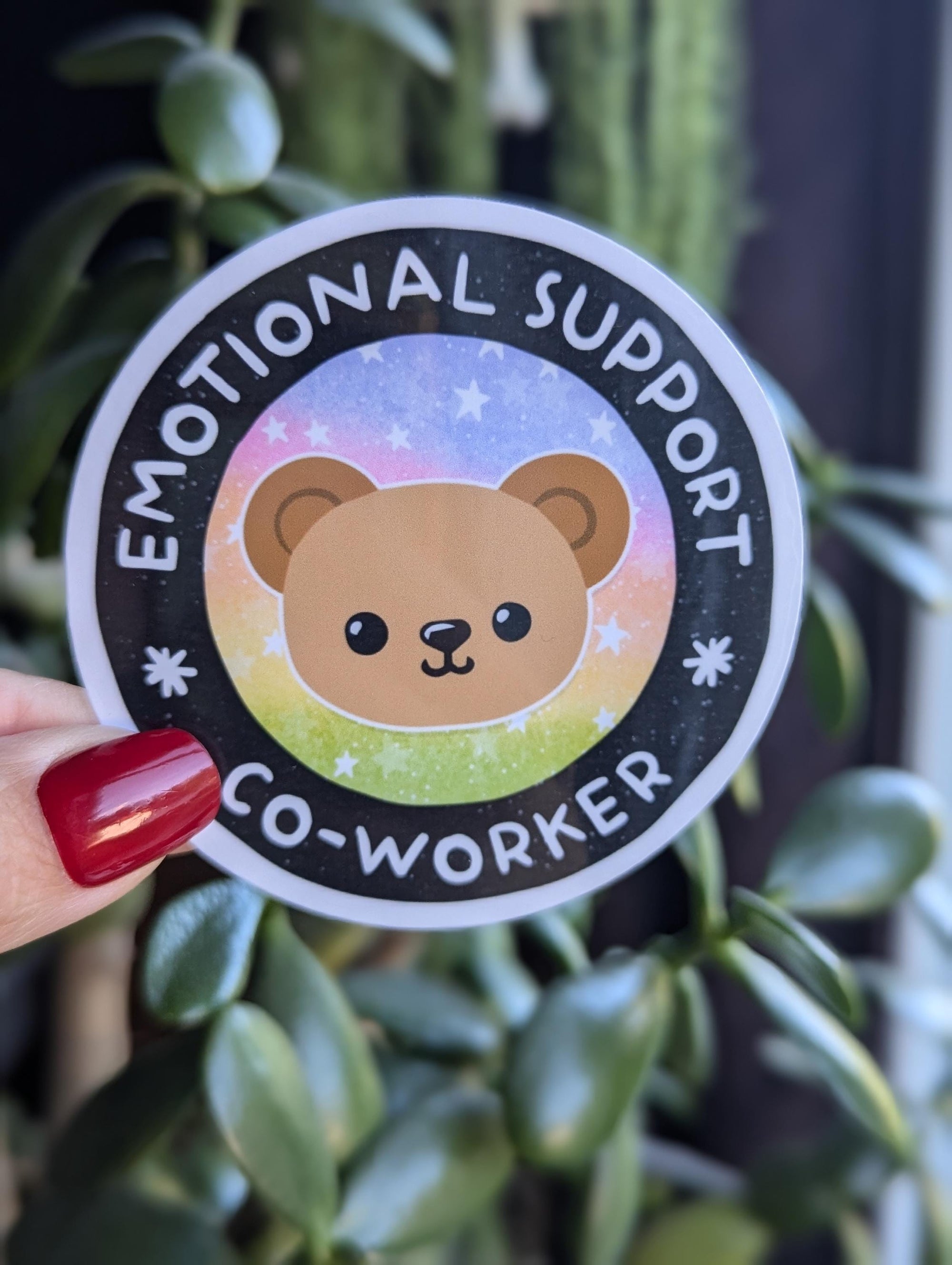 Emotional Support Coworker Vinyl Sticker