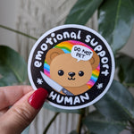 Emotional Support Human Vinyl Sticker