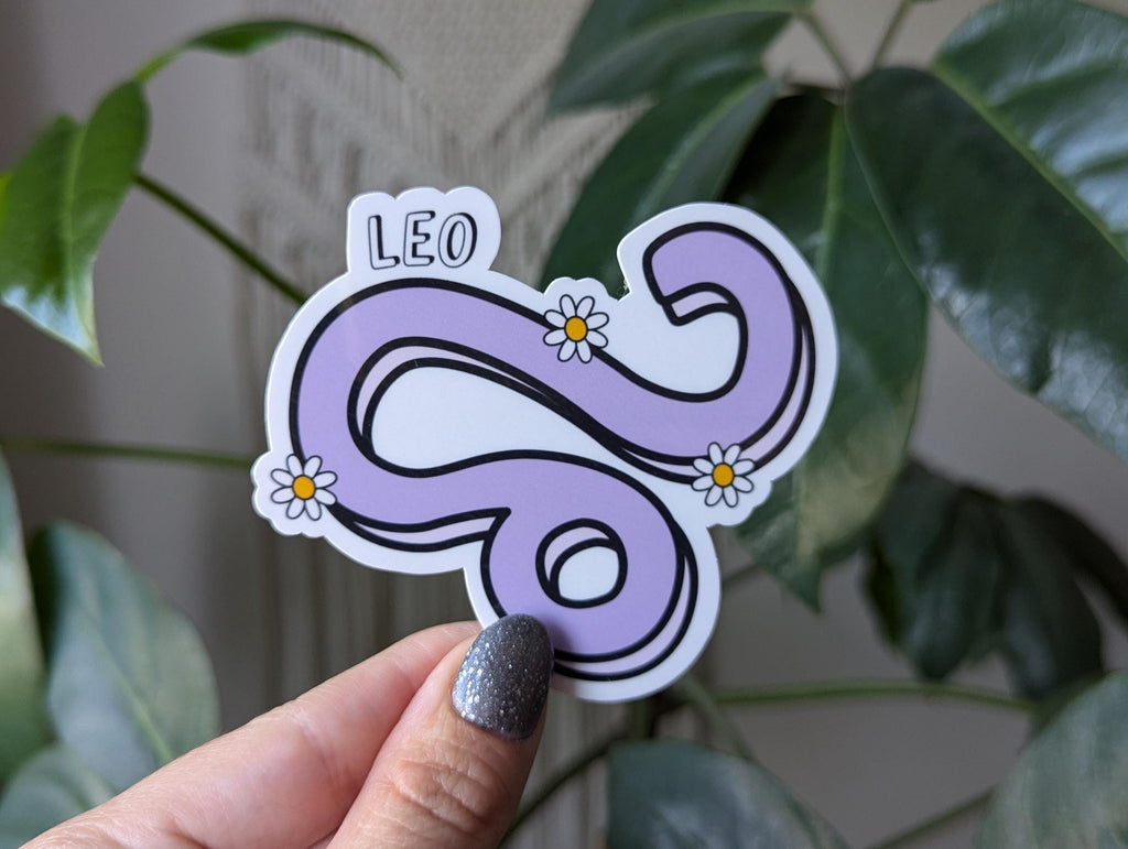 Leo sticker for kindle, astrology stickers for water bottle, zodiac sign sticker, horoscope, witchy gifts for her, metaphysical gifts